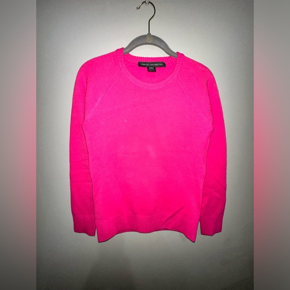 French Connection crewneck pullover sweater • electric pink • Size S - Picture 1 of 4
